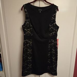 Enfocus Studio - Black and Lace Sleeveless Dress